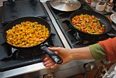 How to prepare risotto with pumpkin and peppers