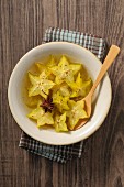 Carambola salad with star anise
