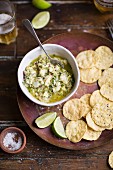 Ceviche and corn chips