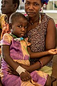 Mother and daughter in a hospital