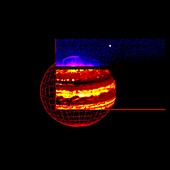 Jupiter in infrared light, Juno image