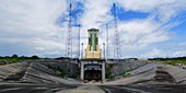 Soyuz launch pad at Guiana Space Centre.