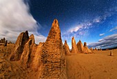 Night sky over The Pinnacles, Australia