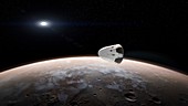 SpaceX's Red Dragon at Mars, illustration