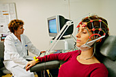 Patient undergoing EEG