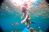 Child snorkelling