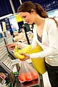 Woman in supermarket