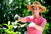 Woman gardening