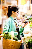 Woman buying food