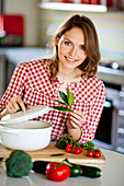 Woman cooking