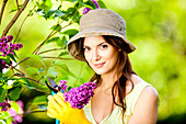 Woman gardening