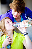 Teenagers drinking alcohol