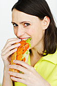 Woman eating