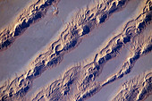 Sand dunes, Algeria, ISS image