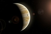 Artwork of Io and Jupiter