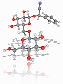 Amygdalin organic compound molecule