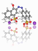 Azorubine organic compound molecule