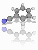 Benzonitrile organic compound molecule