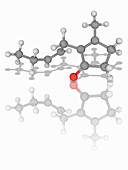 Jasmone organic compound molecule