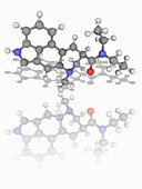 LSD (lysergic acid diethylamide) drug molecule