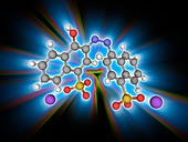 Azorubine organic compound molecule