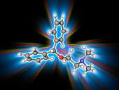 Diphenhydramine drug molecule