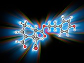 Oleocanthal organic compound molecule