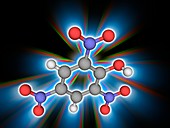 Picric acid organic compound molecule