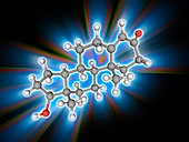 Testosterone hormone molecule