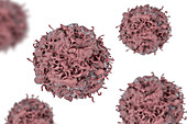 Lung cancer cell, illustration