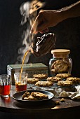 Pistachio raisins wholemeal cookies