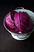 Red Cabbage in a collander