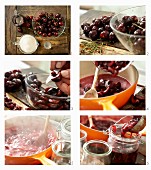 How to make cherry and red wine jam