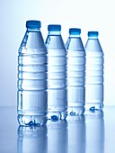 Four bottles of mineral water