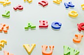Colourful letters of the alphabet, studio shot