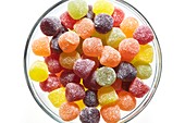 Jelly sweets in bowl