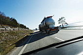 Fuel truck on motorway