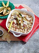 Italian Baked Salami and Zucchini Risotto