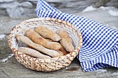 Bread sticks in a bread basket