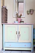 Vintage cabinet in pastel shades