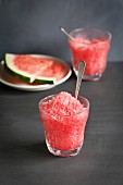 Refreshing watermelon granita