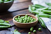 Peas in a bowl