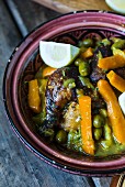 Chicken and olive tagine with carrots