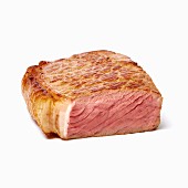 A medium-rare steak