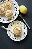 Lemon curd and meringue mini pies