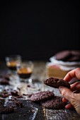 Delicious gluten free cookies with bittersweet chocolate and chai tea