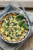 Tart with spinach and feta cheese