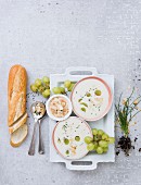 Almond gazpacho with grapes