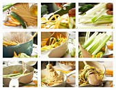 How to make colourful vegetable noodles