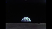 Half Earth rising over the Moon, Apollo 10